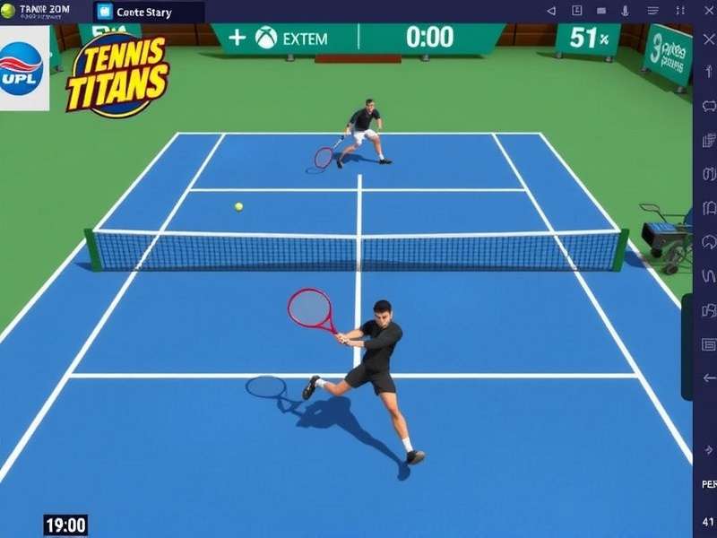 UP Tennis Titans Game Screenshot